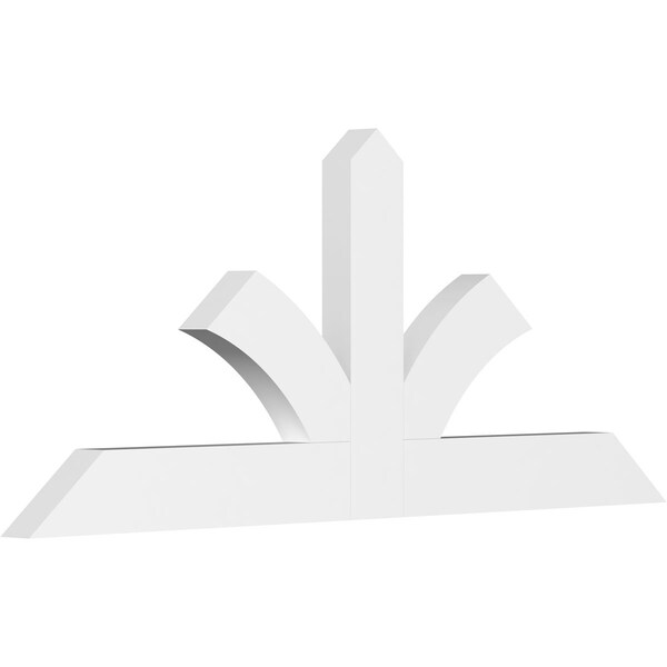Ekena Millwork Richland Architectural Grade PVC Gable Bracket, 48"W x 20"H x 2"D x 4"F, 10/12 Pitch GBP048X20X0204RIC00 - main
